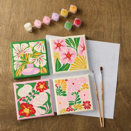 Vector Flowers Paint-by-Number Gallery Mini Kit by Artist's Loft®